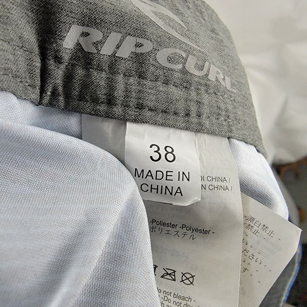 Rip Curl Shorts Mens 38 Blue Pink Swim Trunks Board Floral Leaves Polyester Surf - Picture 7 of 7
